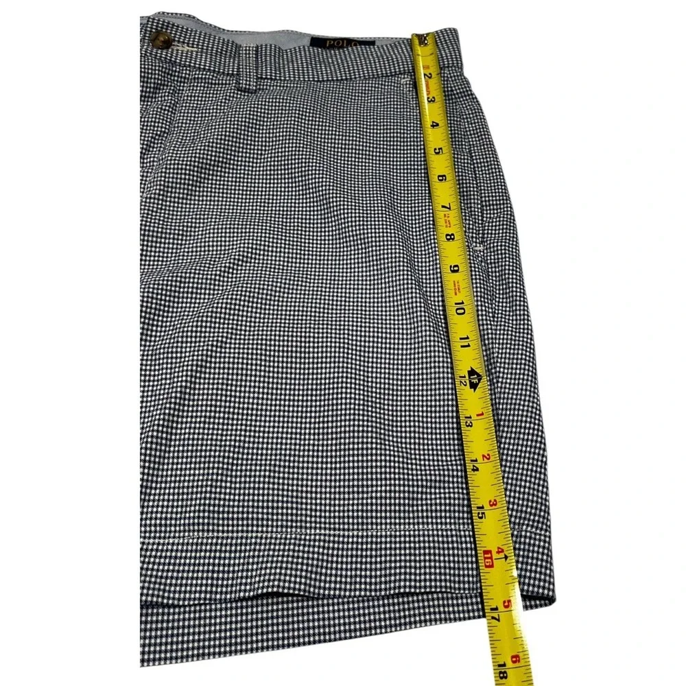 Polo Ralph‎ Lauren Classic Fit Stretch Chino Shorts Houndstooth Blue Men's 34